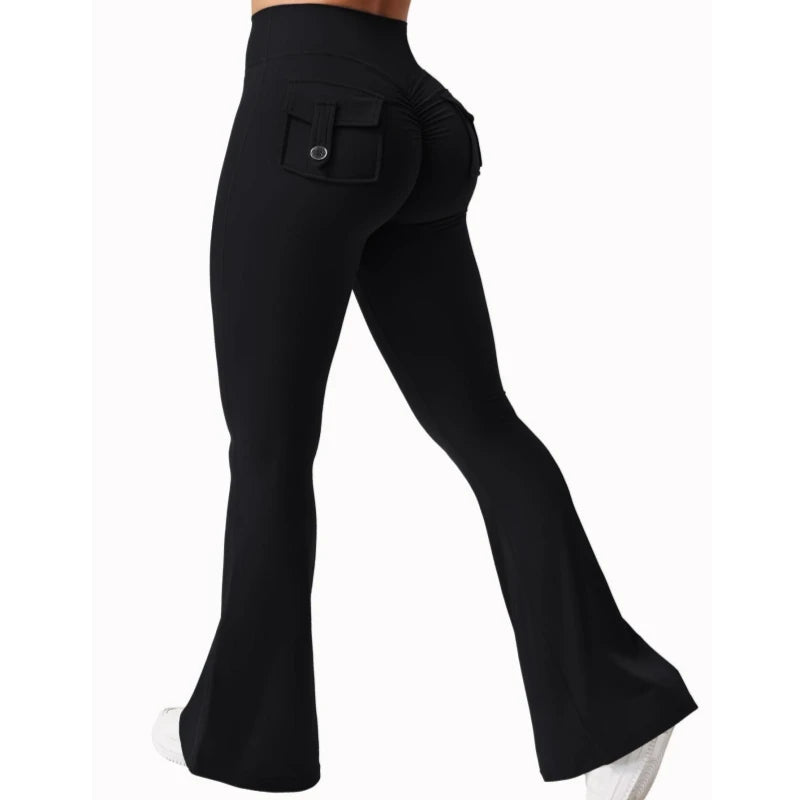 SculptMotion Wide-Legg Butt-Scrunch Leggings