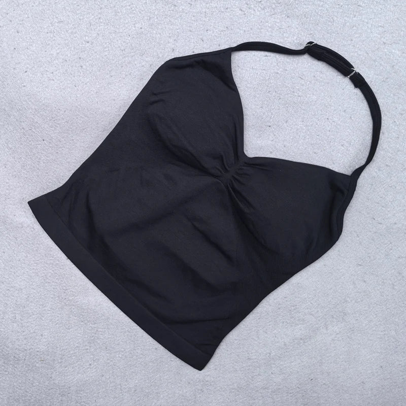 ContourFlow Seamless Halter Scrunch Tank