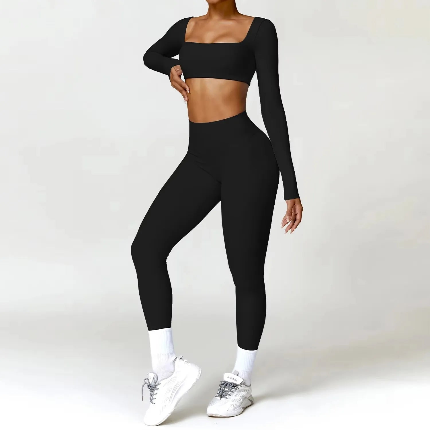 BlockFlex High-Waisted Two-Piece Set