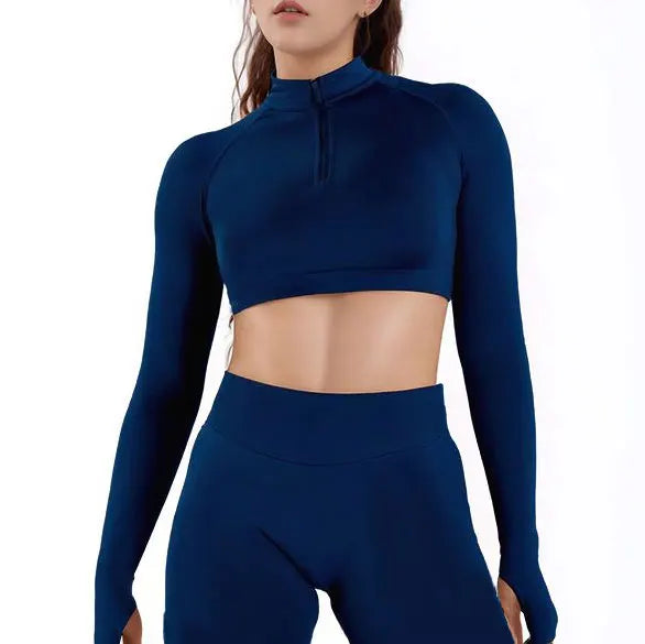 Core Sculpt Seamless 3/4 Zip Crop