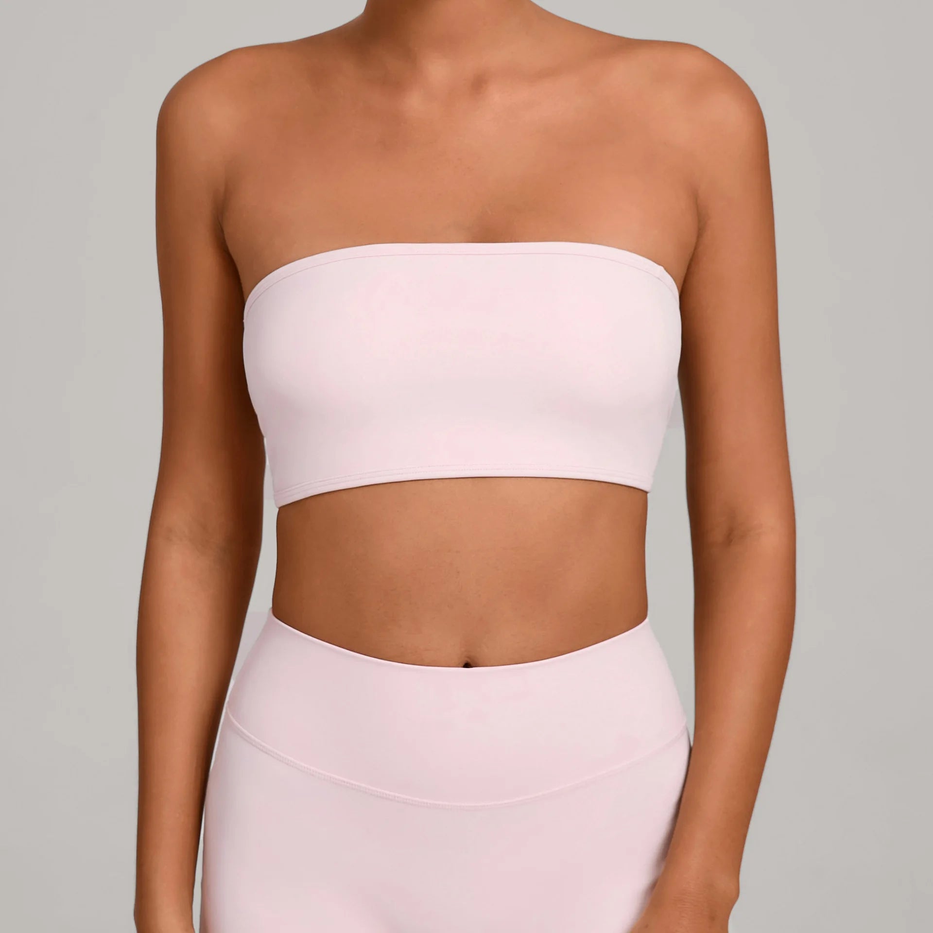 Sexy Backless Sports Bra Yoga Wear Women's Tube Top with Cups Breathable Quick Dry Active Fitness Bra Gym Workout Top Underwear