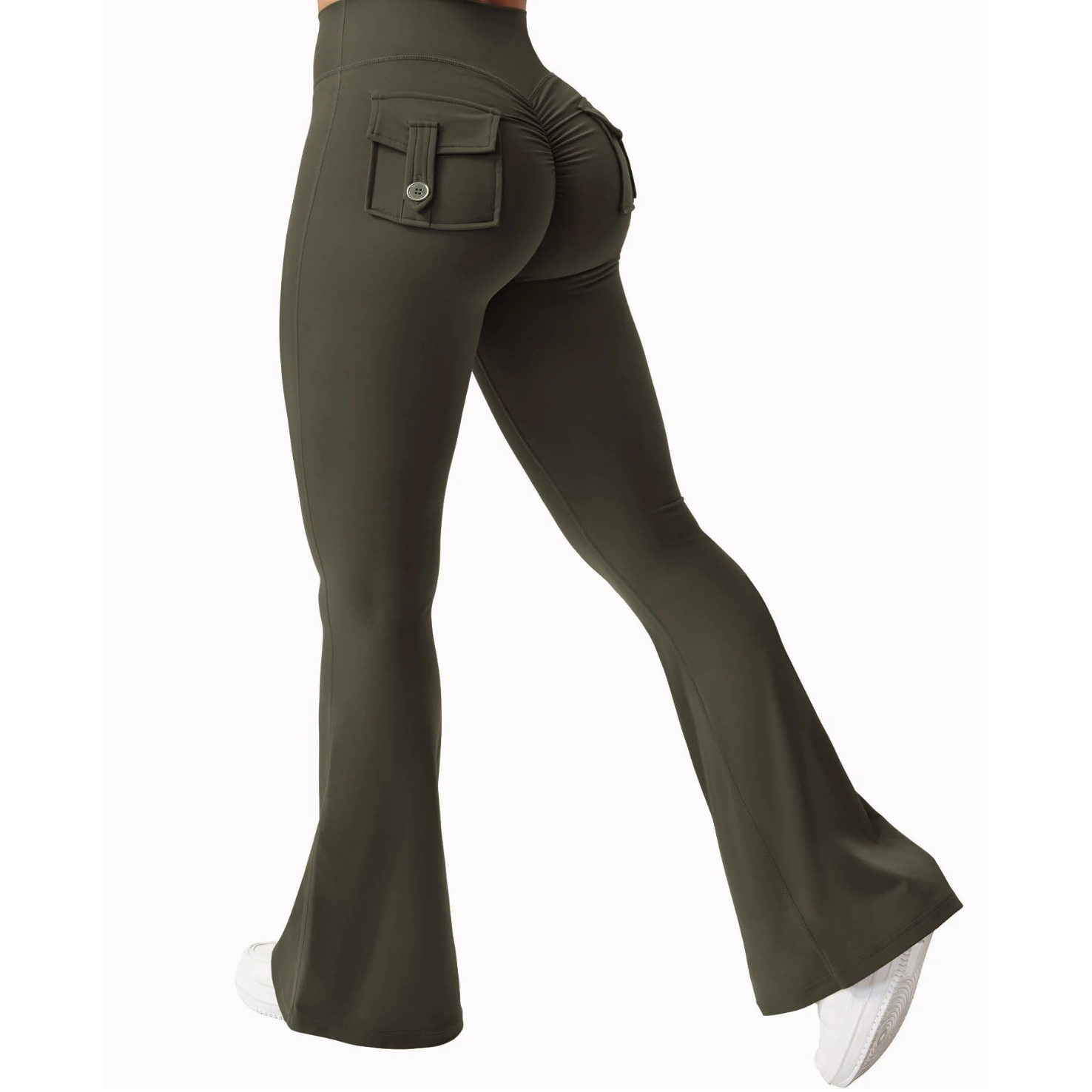 SculptMotion Wide-Legg Butt-Scrunch Leggings