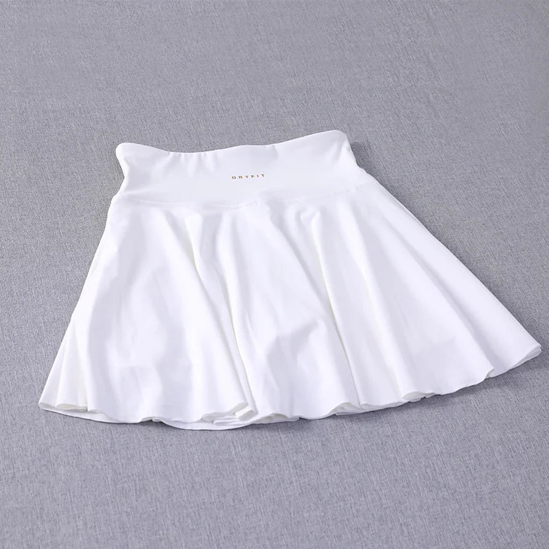 High-Waisted Pleated Performance Skirt