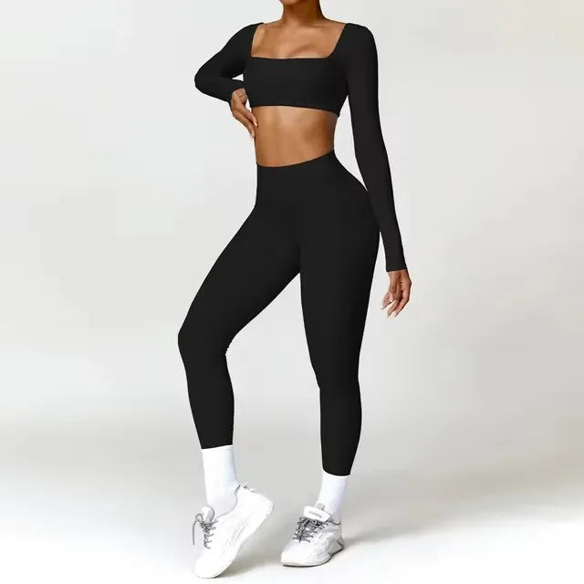 BlockFlex High-Waisted Two-Piece Set