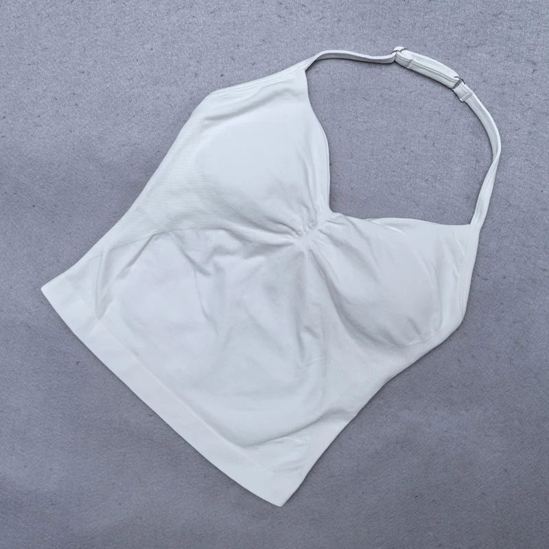 ContourFlow Seamless Halter Scrunch Tank