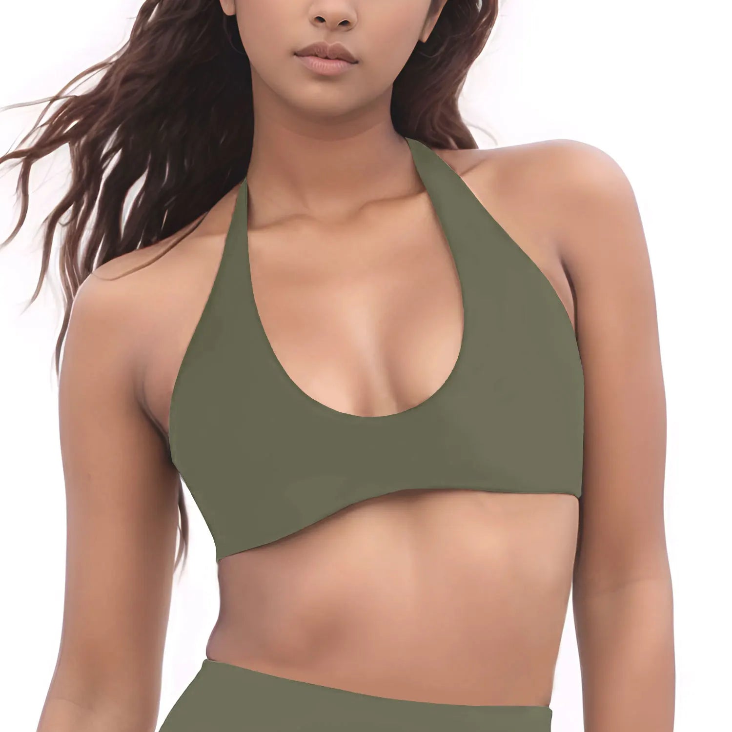 SculptHalter Open-Back Sports Bra